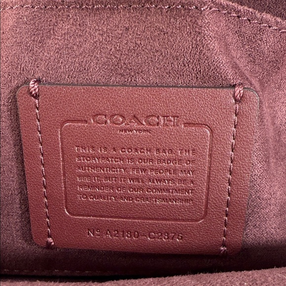 Coach Pink and Tan Crossbody Bag with Gold Chain - Picture 10 of 15